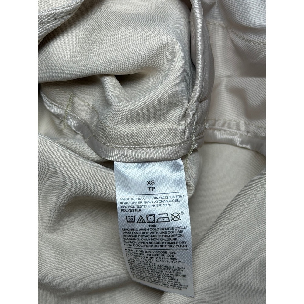 Banana Republic Khaki Beige Double Breasted Belted Trench Coat Womens XS - Picture 9 of 9